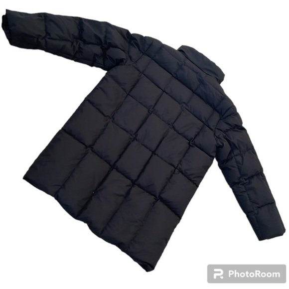 VINTAGE WOMENS BLACK GALLERY DOWN FILLED MID-LENTH PUFFER COAT, SIZE L - Picture 2 of 9